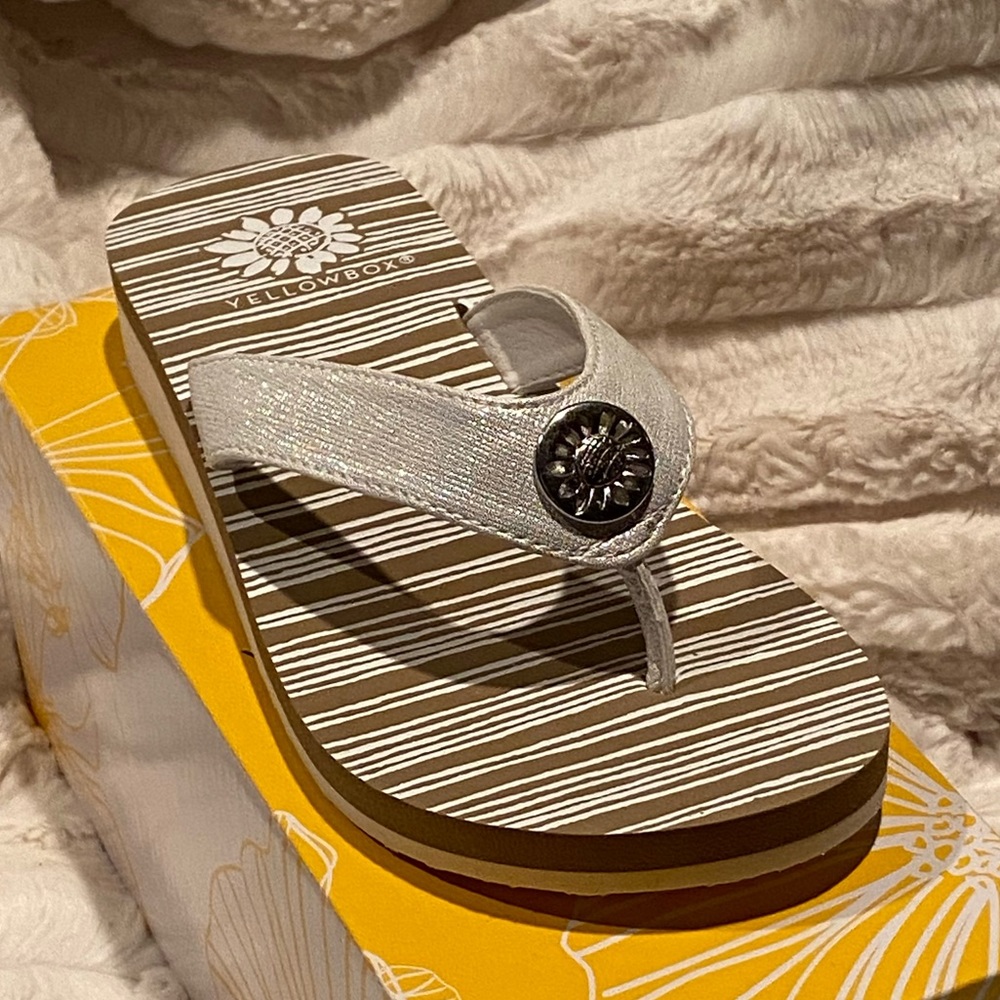 BNIB Yellow Box Girls Flip Flops